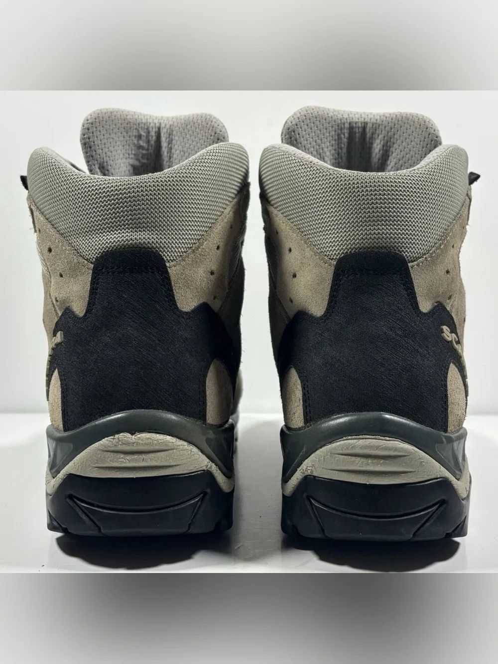 Scarpa ZG GTX Gore-Tex Vibram Hiking Boots Mens 11 Taupe Leather Backpacking